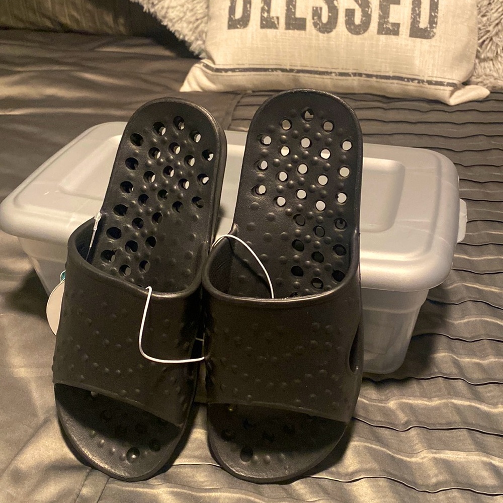 Cleaning up my closet and trying to get shoes I don’t want out.